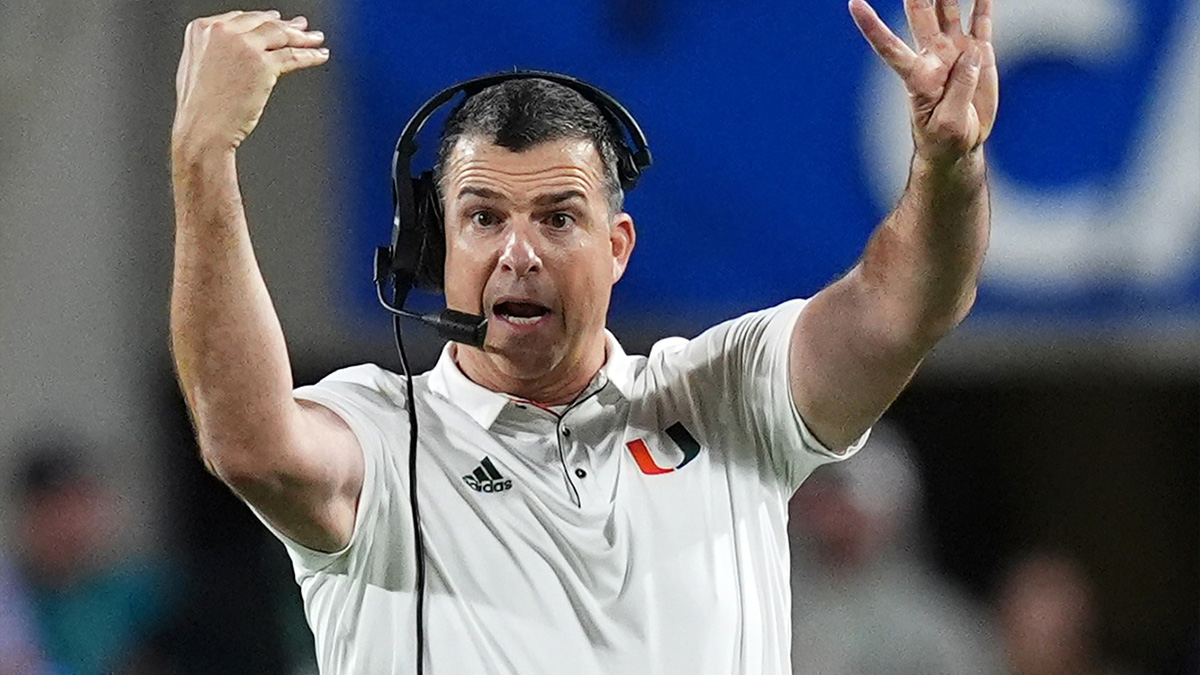 Miami head coach Mario Cristobal
