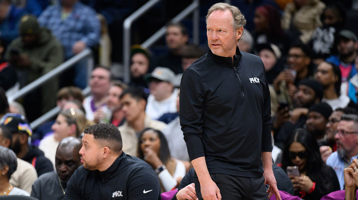 Phoenix Suns coach Mike Budenholzer looks on during the fourth quarter against the Washington Wizards at Capital One Arena.