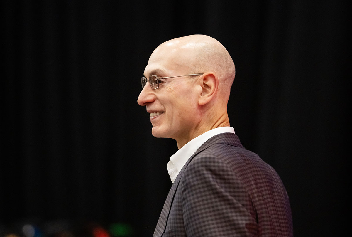 NBA commissioner Adam Silver arrives prior to the WNBA All Star Game at Footprint Center.