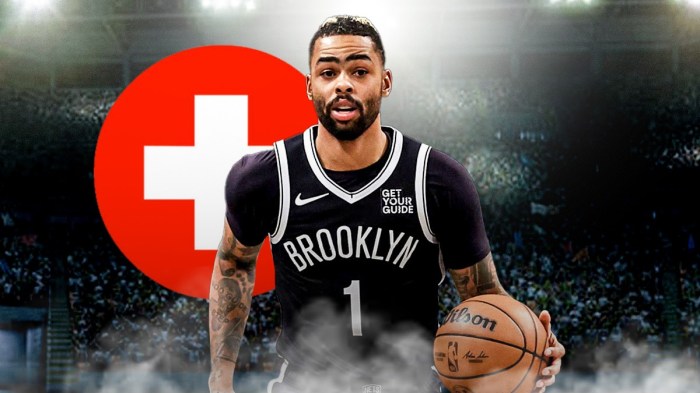 D'Angelo Russell with medical signs