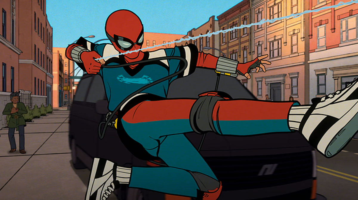 A still from Your Friendly Neighborhood Spider-Man, the new Marvel Disney+ show.