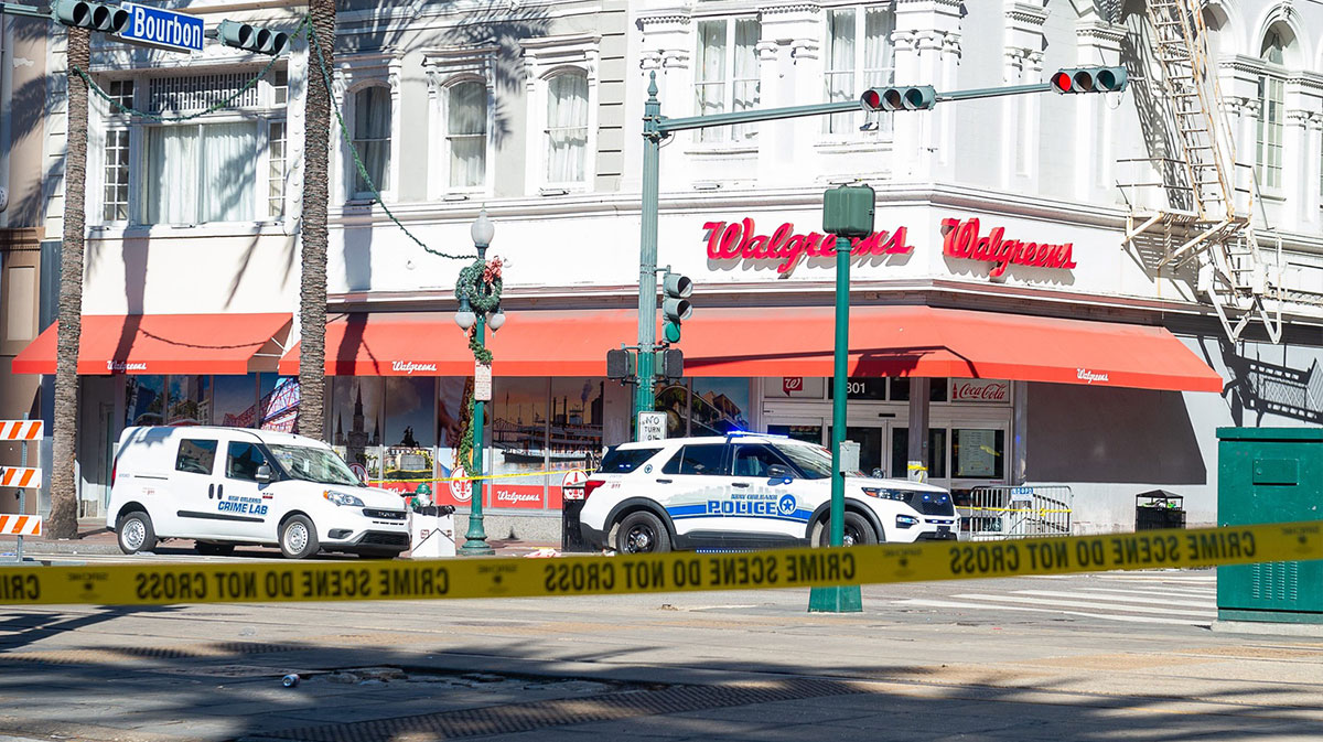 First responders in New Orleans, LA following Terrorist attack