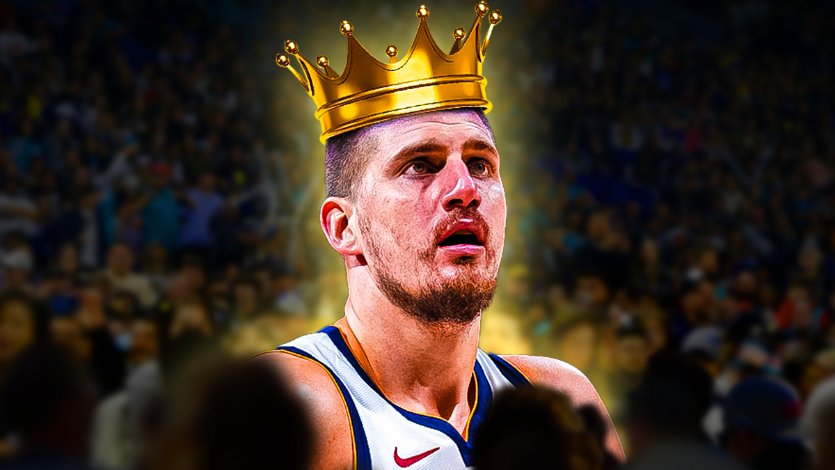 Nuggets' Nikola Jokic with crown on his head