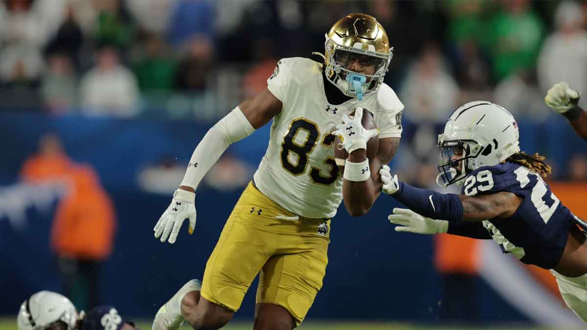 Notre Dame wide receiver Jayden Thomas