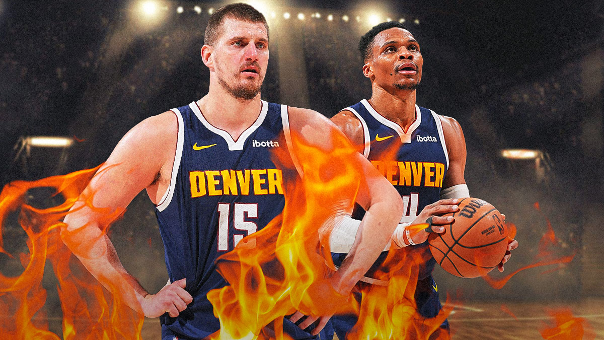 Nikola Jokic and Russell Westbrook on fire/looking hyped
