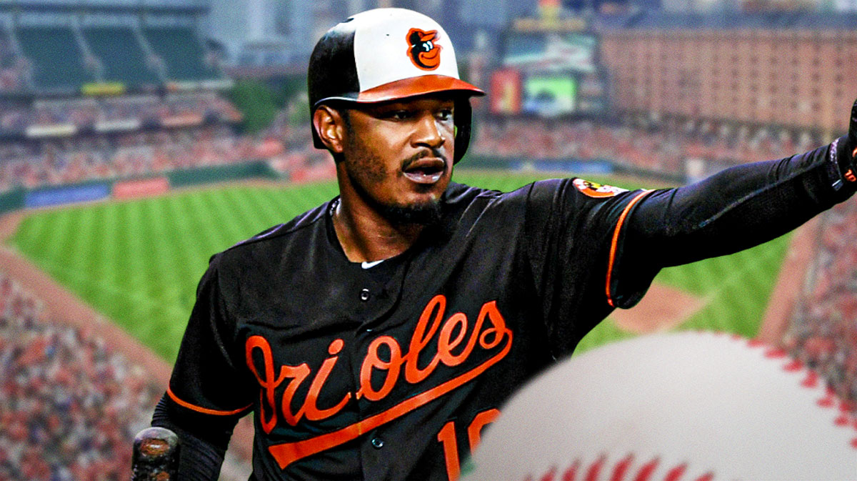 Adam Jones in Orioles jersey at Camden Yards