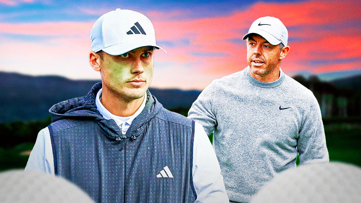 ludvig aberg looking sick next to rory mcilroy