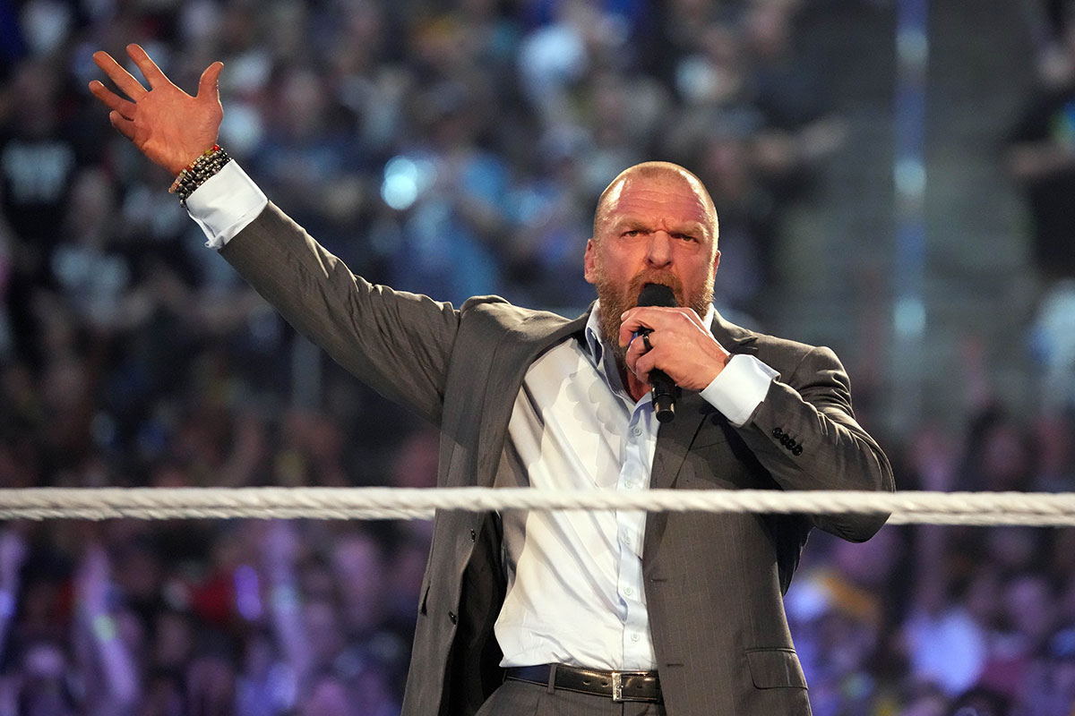 Paal "Triple H" Levesque at WrestleMania 38 in Arlington, Texas.