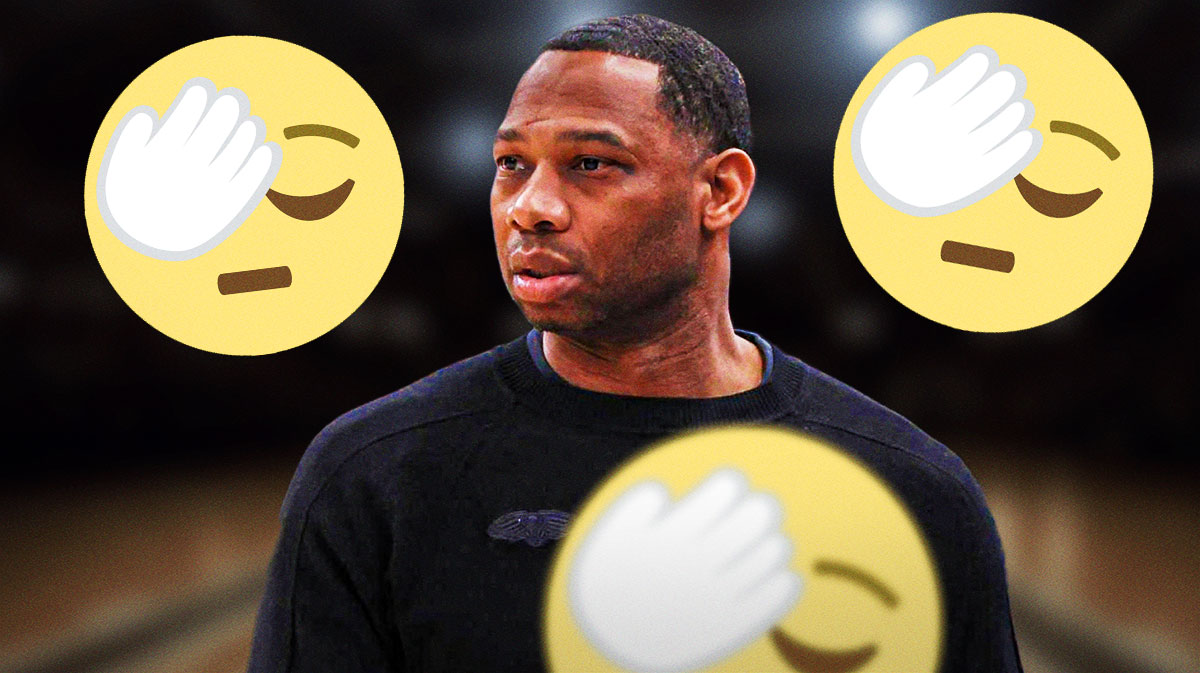 Pelicans HC Willie Green surrounded by face-palm emojis