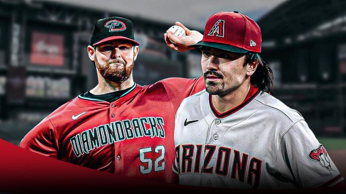 Jordan Montgomery and Corbin Carroll. both with Diamondbacks