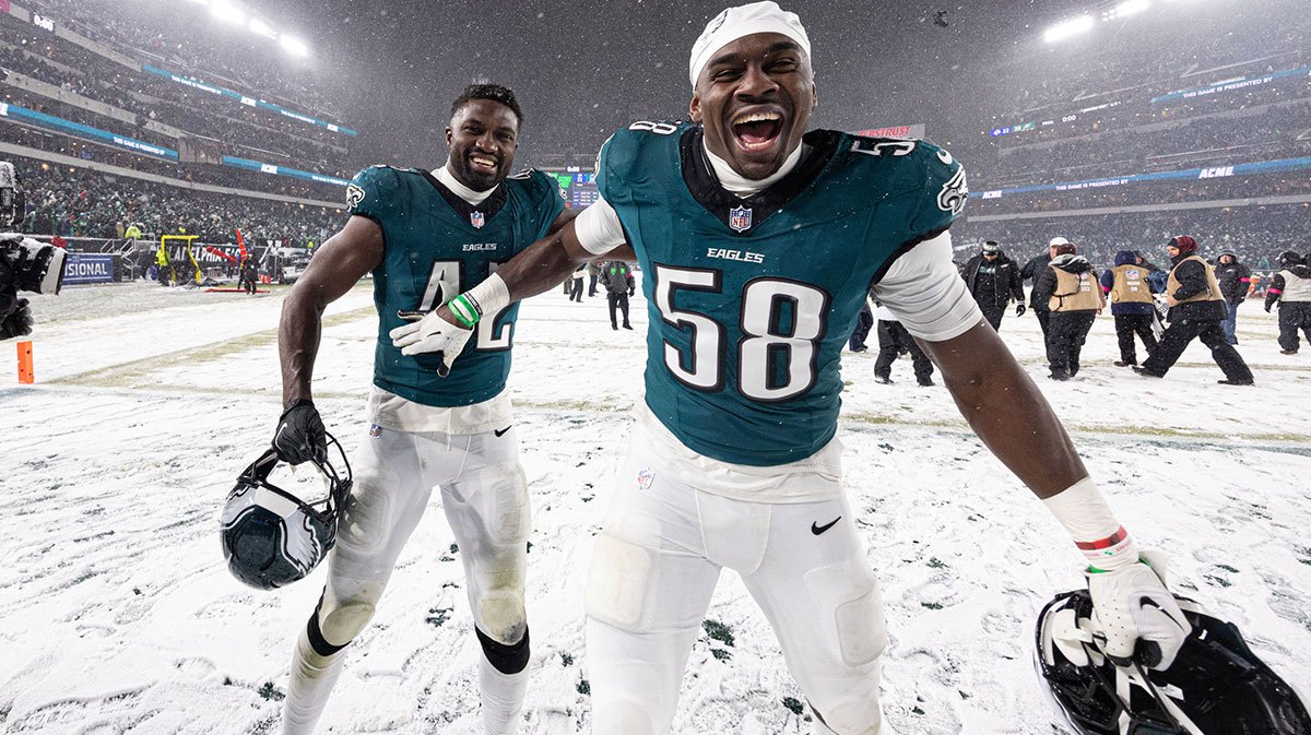 Snow Rumer Eagles selling frozen snow from Rams playoff contest