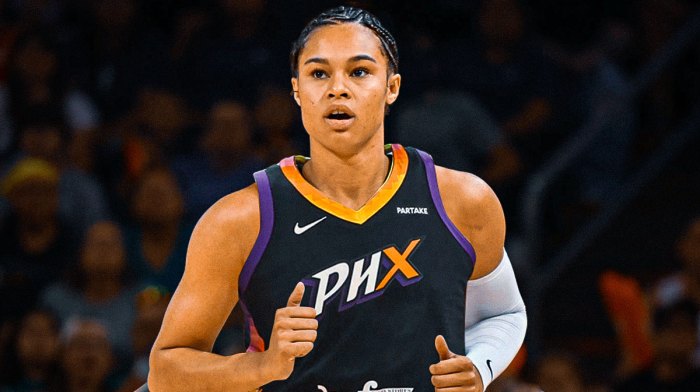 Satou Sabally in a Phoenix Mercury jersey