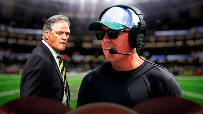 Saints GM Mickey Loomis, Eagles OC Kellen Moore