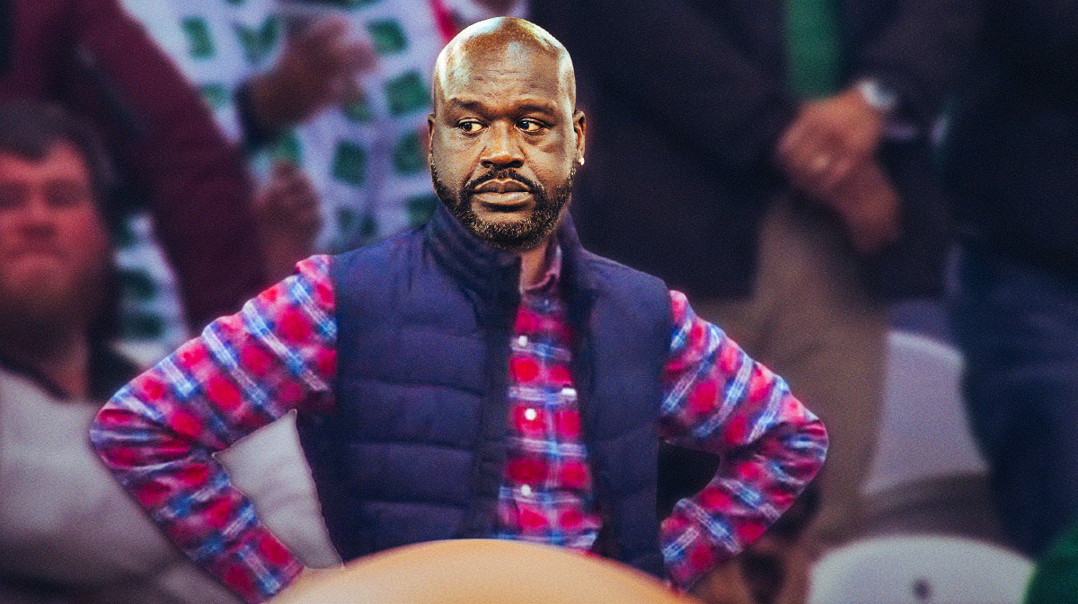 Shaq as the annoyed cricket fan meme
