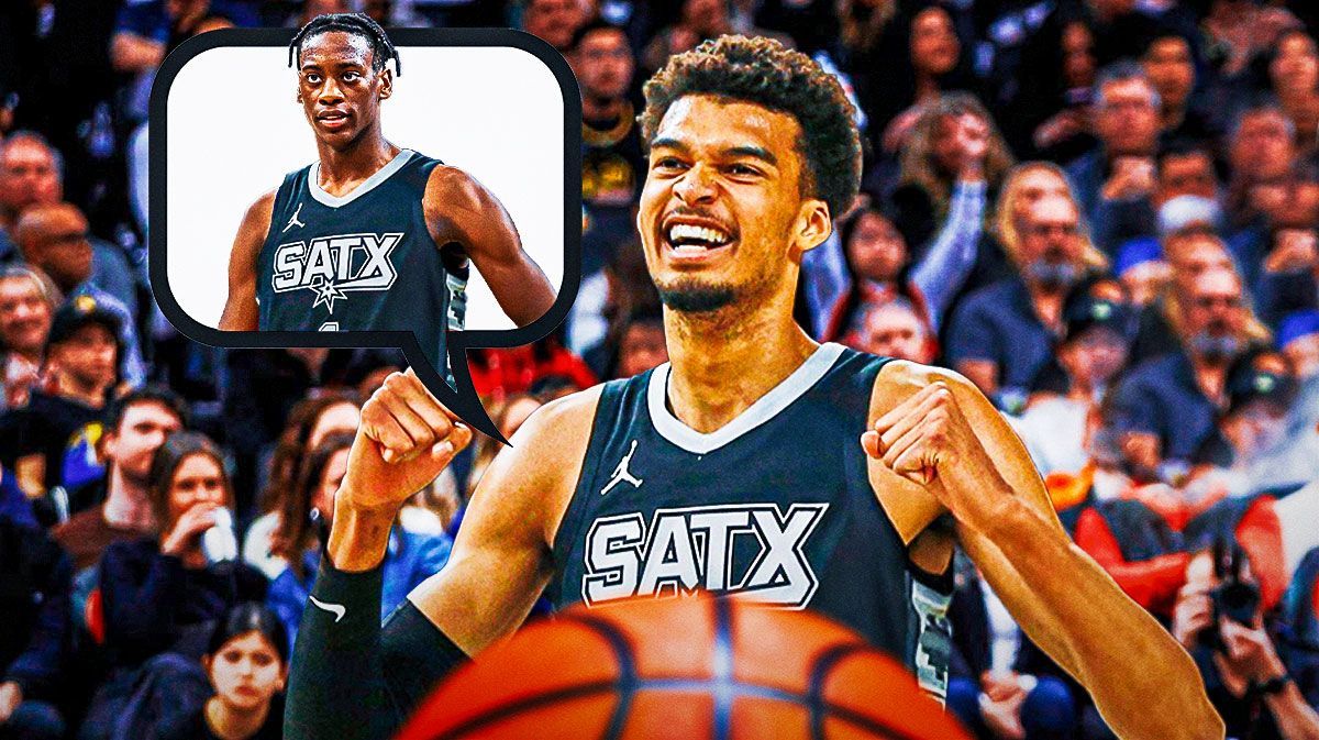 Victor Wembanyama imagining AJ Dybantsa in a San Antonio Spurs uniform
