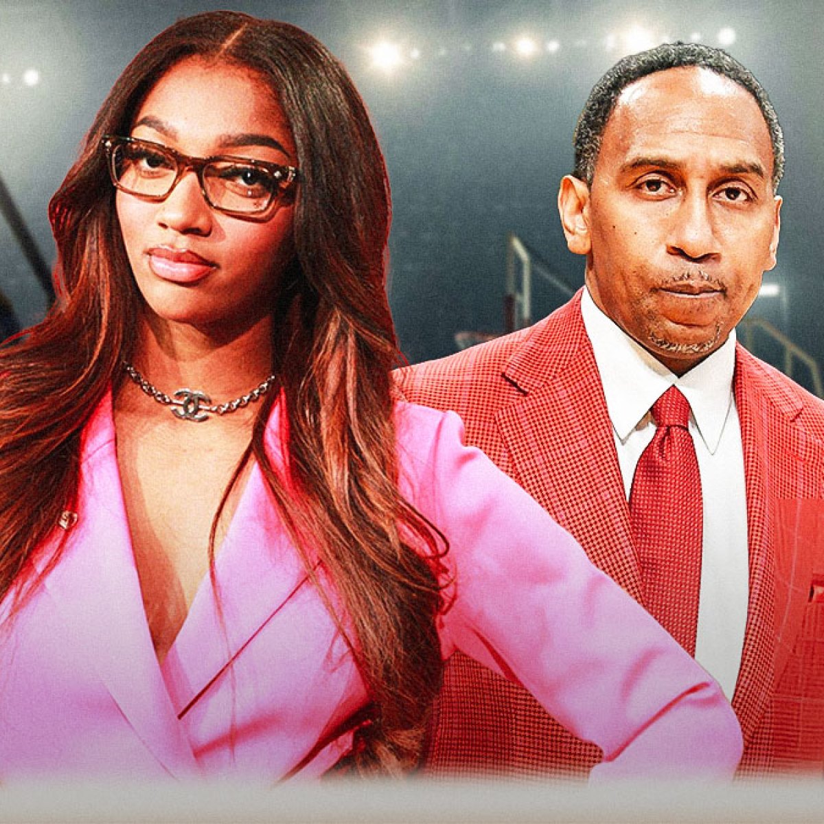 Stephen A. Smith weighs in on seductive Angel Reese selfie