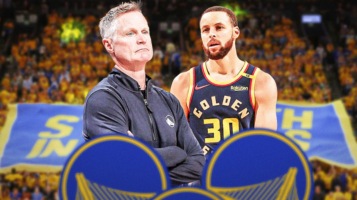 Warriors Steve Kerr and Warriors Stephen Curry