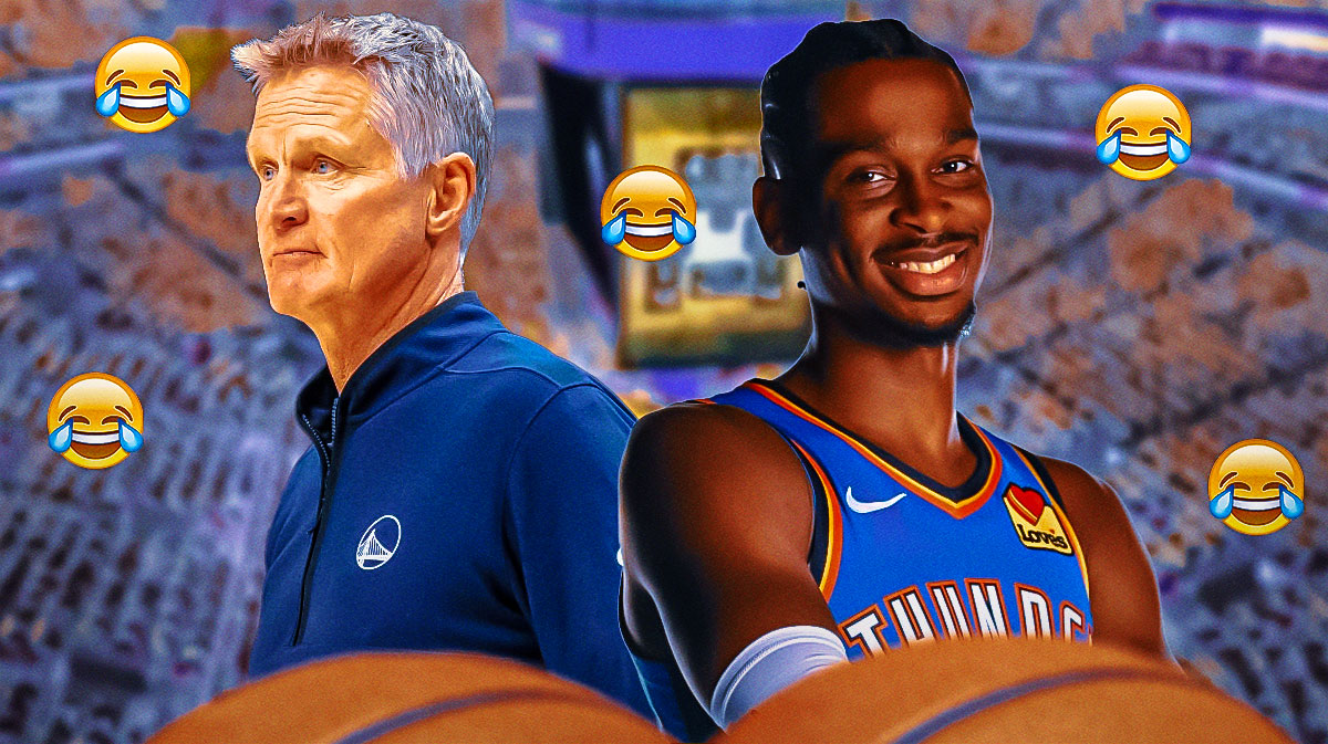 Steve Kerr, Shai Gilgeous-Alexander. Cry laughing emojis all around.
