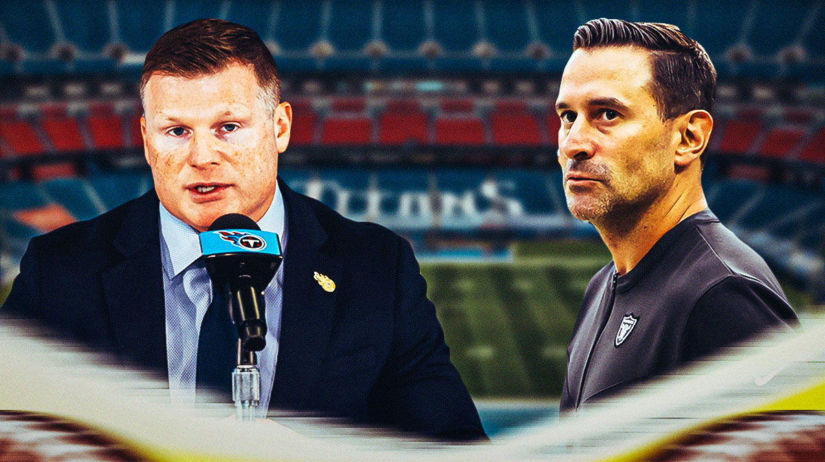 Titans general manager Mike Borgonzi and Raiders Dave Ziegler