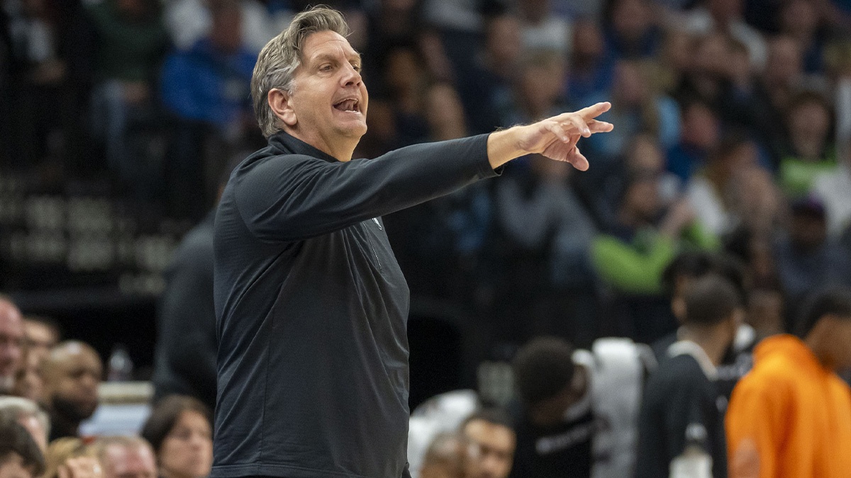 Minnesota Timberwolves head coach Chris Finch during the second half against the Boston Celtics at Target Center.