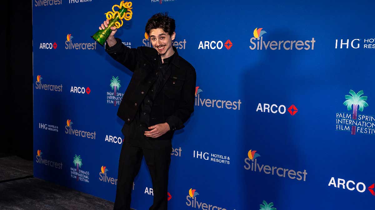 Timothée Chalamet at the Palm Springs International Film Awards on January 3, 2025.
