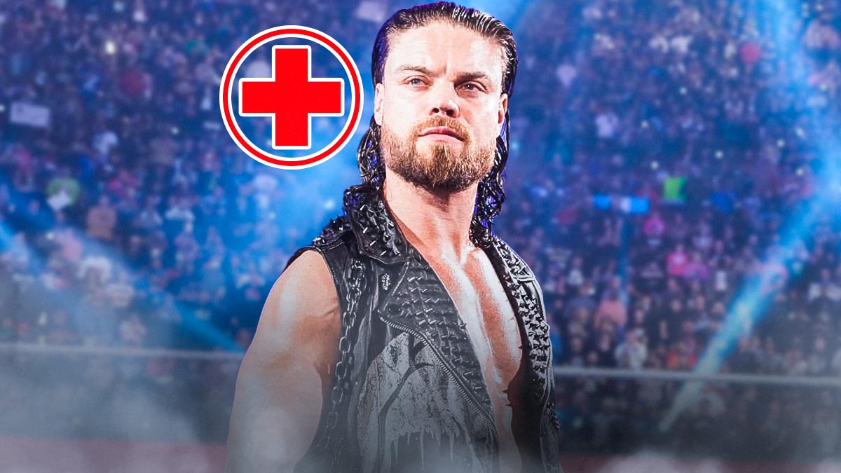 WWE star JD McDonagh, who suffered an injury on Monday Night RAW on Netflix.
