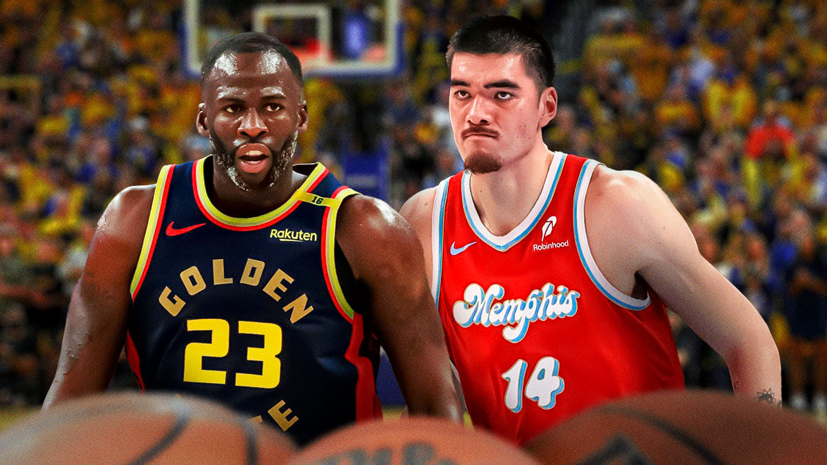 Golden State Warriors player Draymond Green and Memphis Grizzlies player Zach Edey