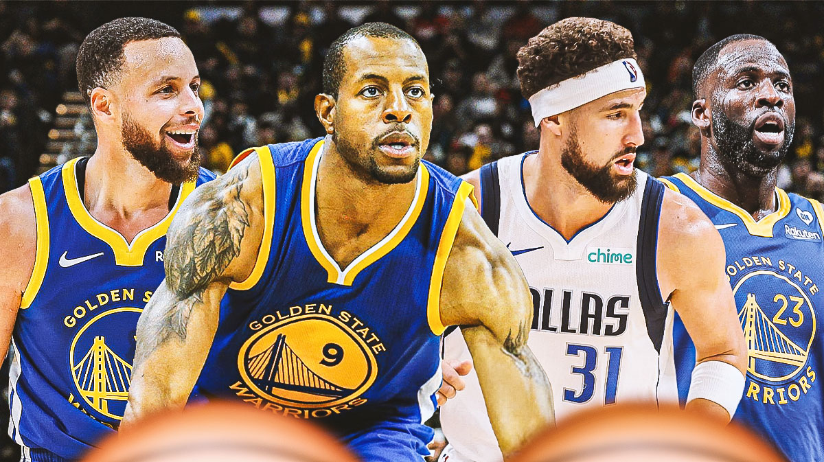Warriors' Andre Iguodala retirement ceremony with Stephen Curry, Draymond Green, and Klay Thompson