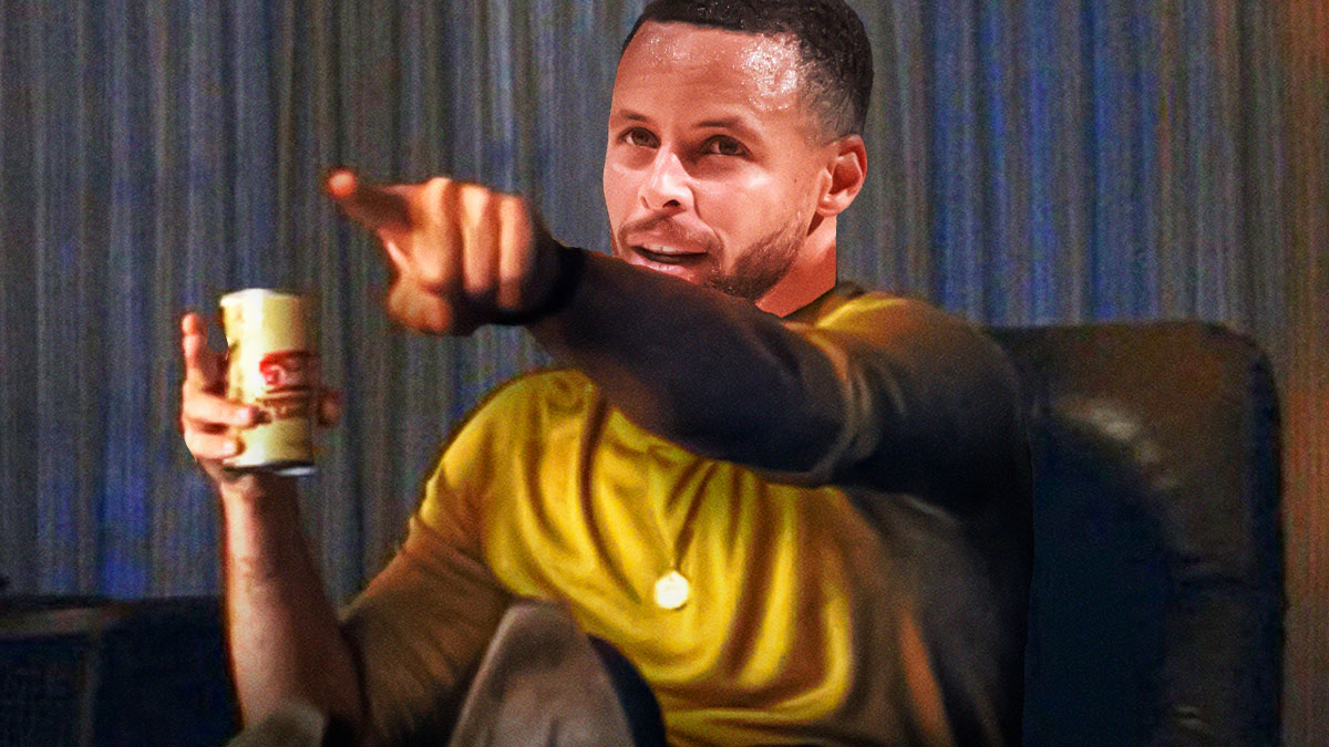 Stephen Curry (Warriors) as the Leo DiCaprio pointing meme