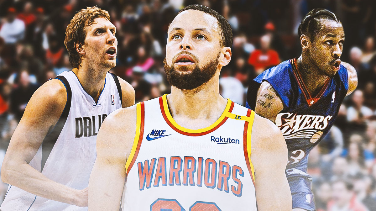 Dirk Nowtizki, Stephen Curry, and Allen Iverson.