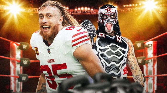George Kittle, San Francisco 49ers, WWE, Penta