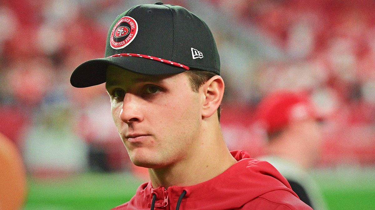 San Francisco 49ers quarterback Brock Purdy (13) looks on after losing to the Arizona Cardinals at State Farm Stadium.