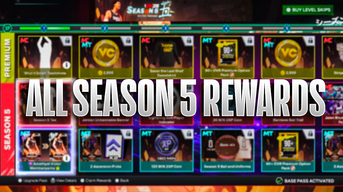 All NBA 2K25 MyCAREER & MyTEAM Rewards For Season 5