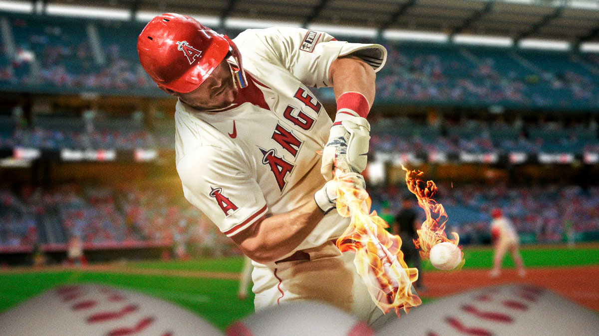 Angels’ Mike Trout reacts to first home run since knee surgery