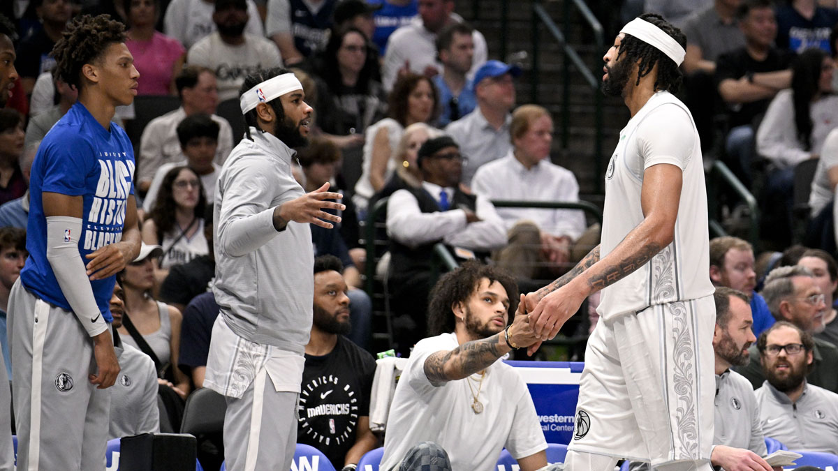 Dallas Mavericks forward Anthony Davis (3) leaves the game against the Houston Rockets during the third quarter at the American Airlines Center.