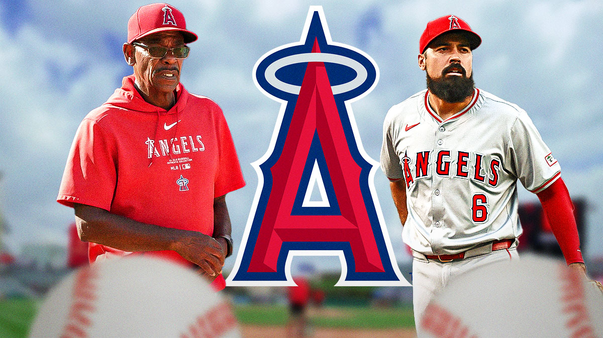 Angels Ron Washington and Anthony Rendon looking upset