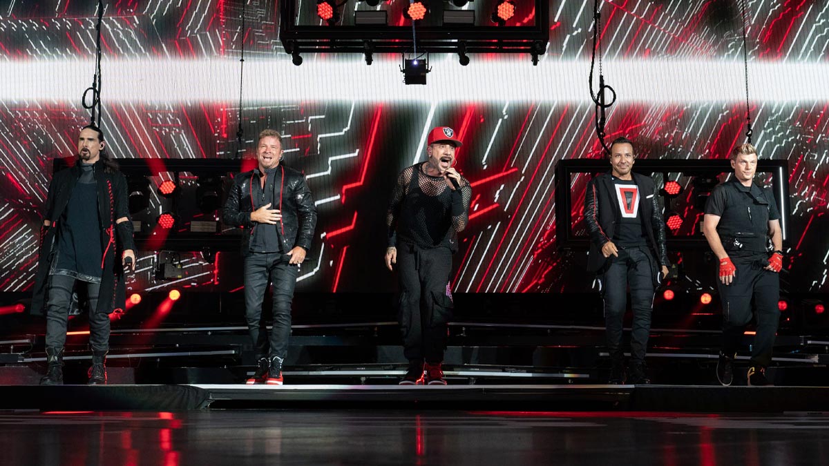 Backstreet Boys performing in 2022 in Austin, Texas.