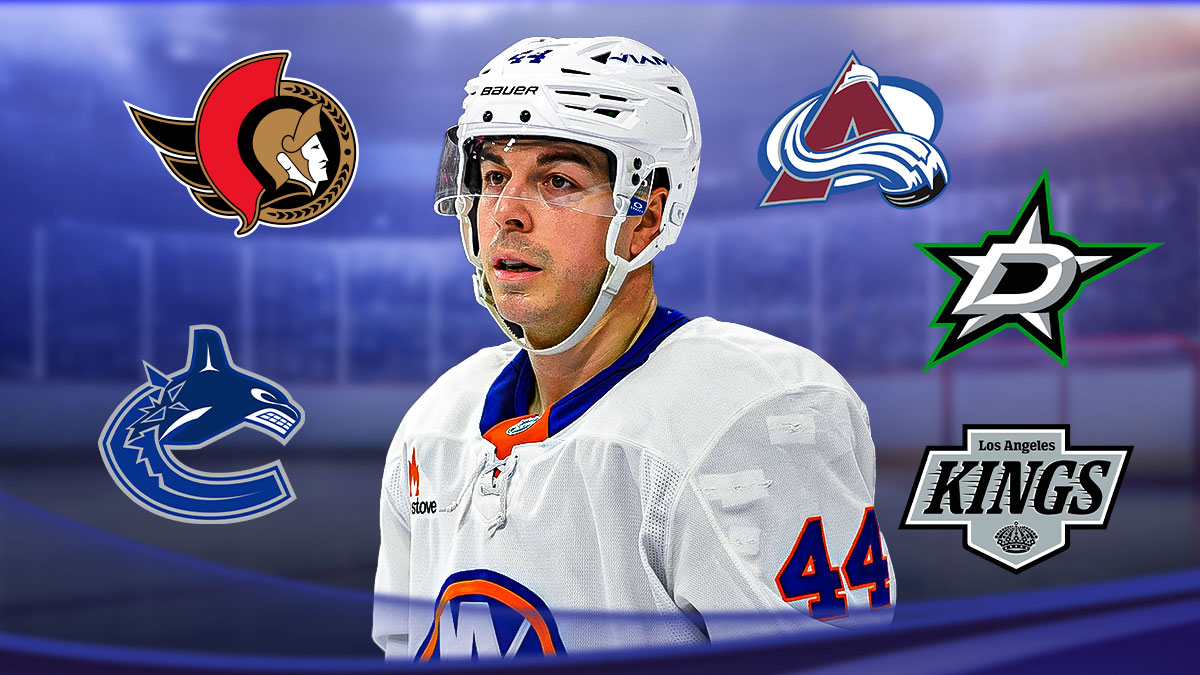 JG Pageau. Senators, Avalanche, Canucks, Stars, LA Kings logos