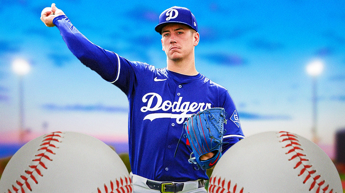 Dodgers pitcher Bobby Miller, spring training field Camelback Ranch