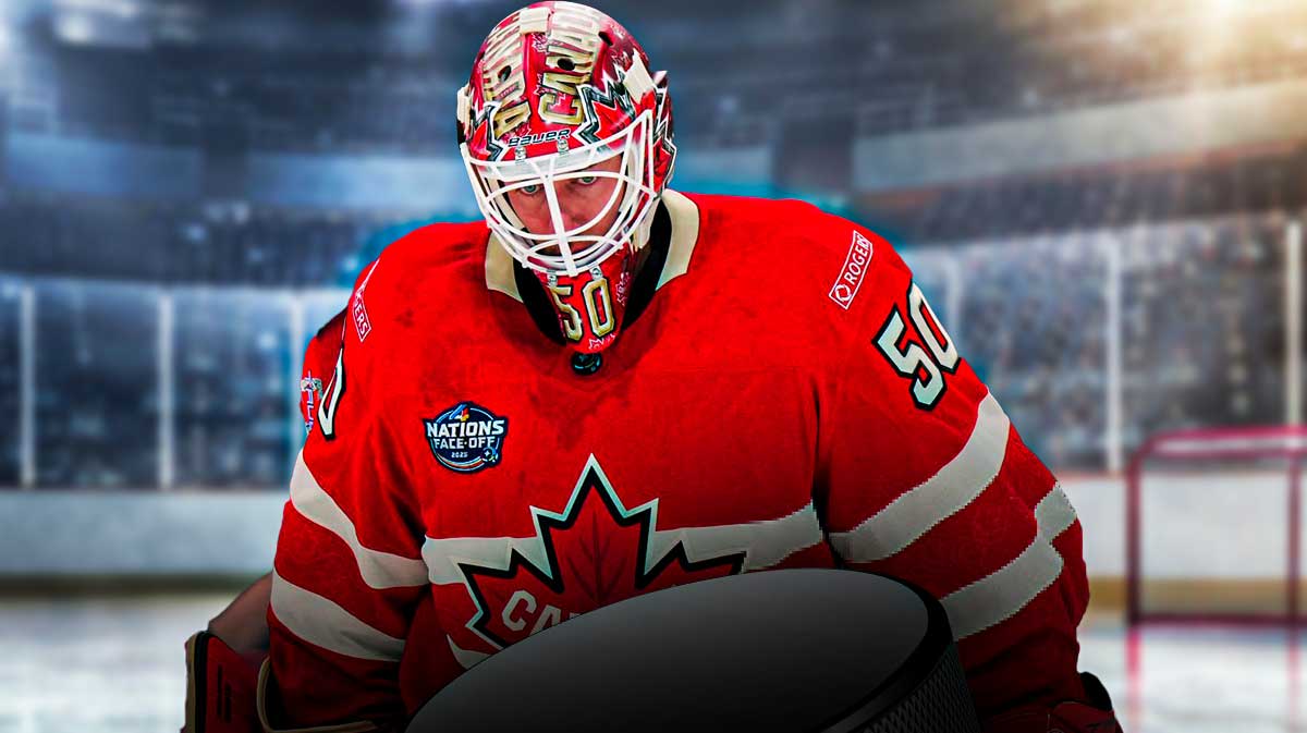 Team Canada goalie Jordan Binnington