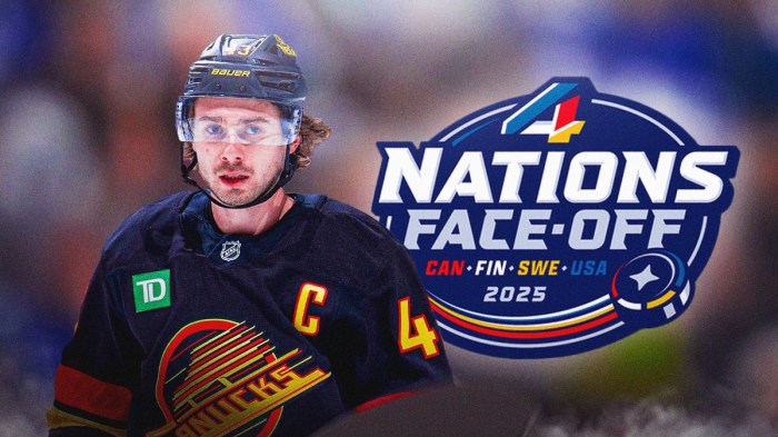 Canucks star Quinn Hughes will miss the 4 Nations due to injury.