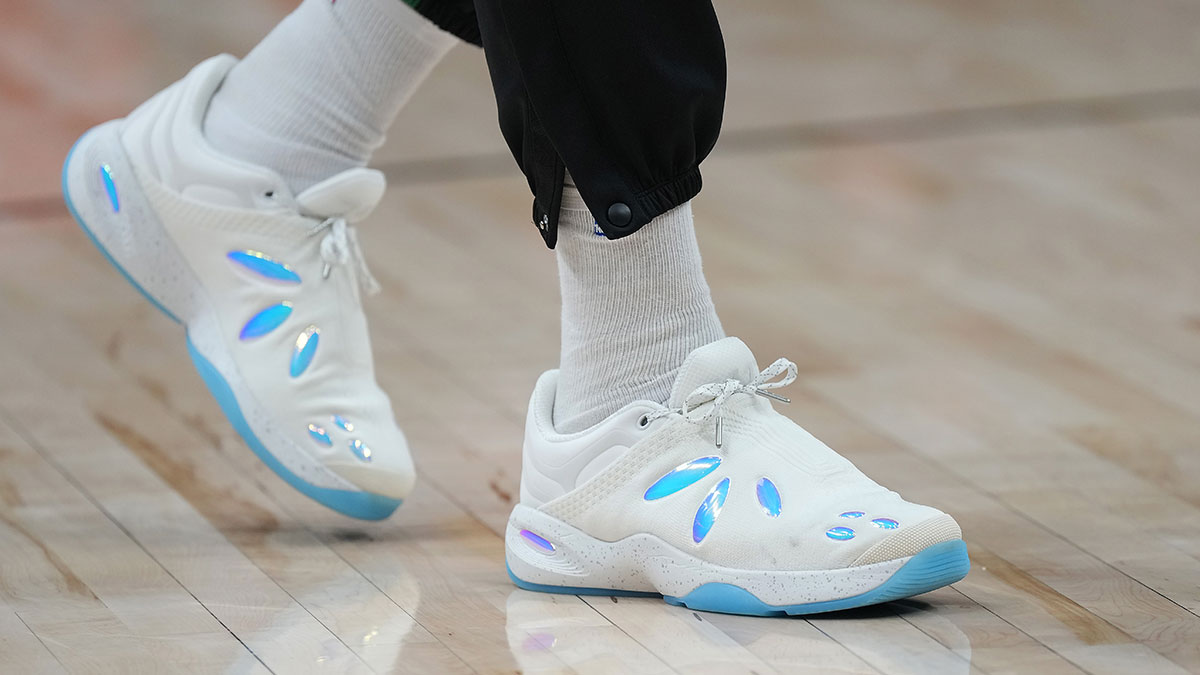 Celtics' Jaylen Brown wears new 741 sneakers against Toronto Raptors in Scotiabank Arena