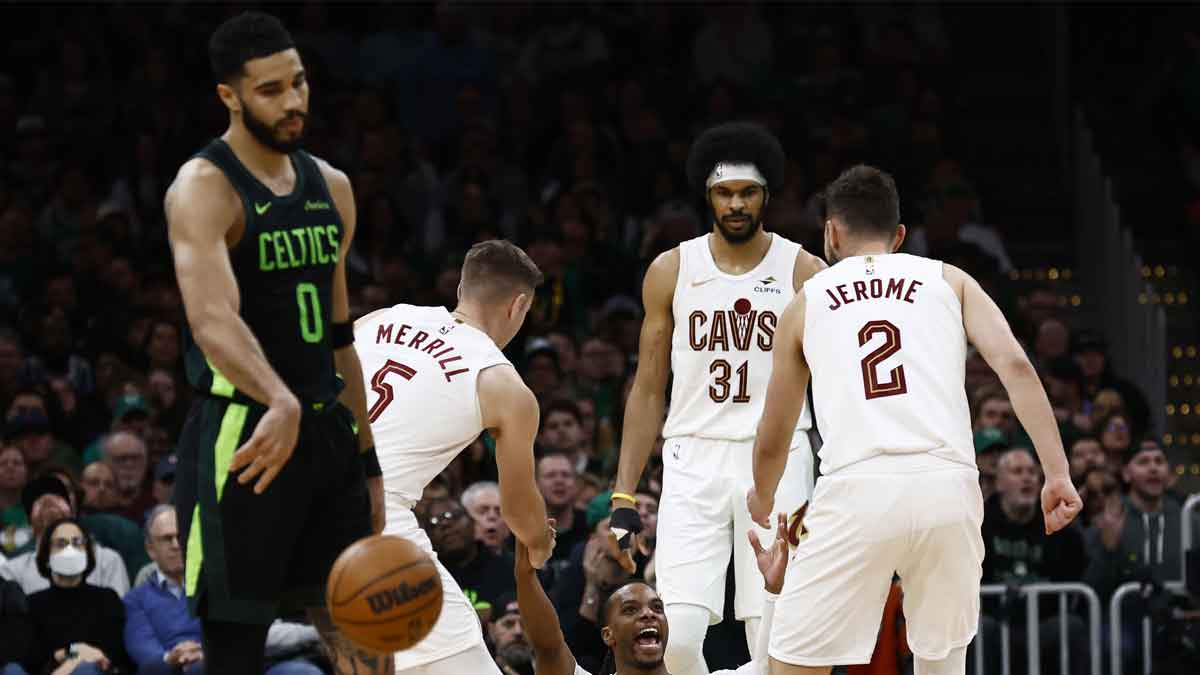 Celtics forward Jayson Tatum looking dejected