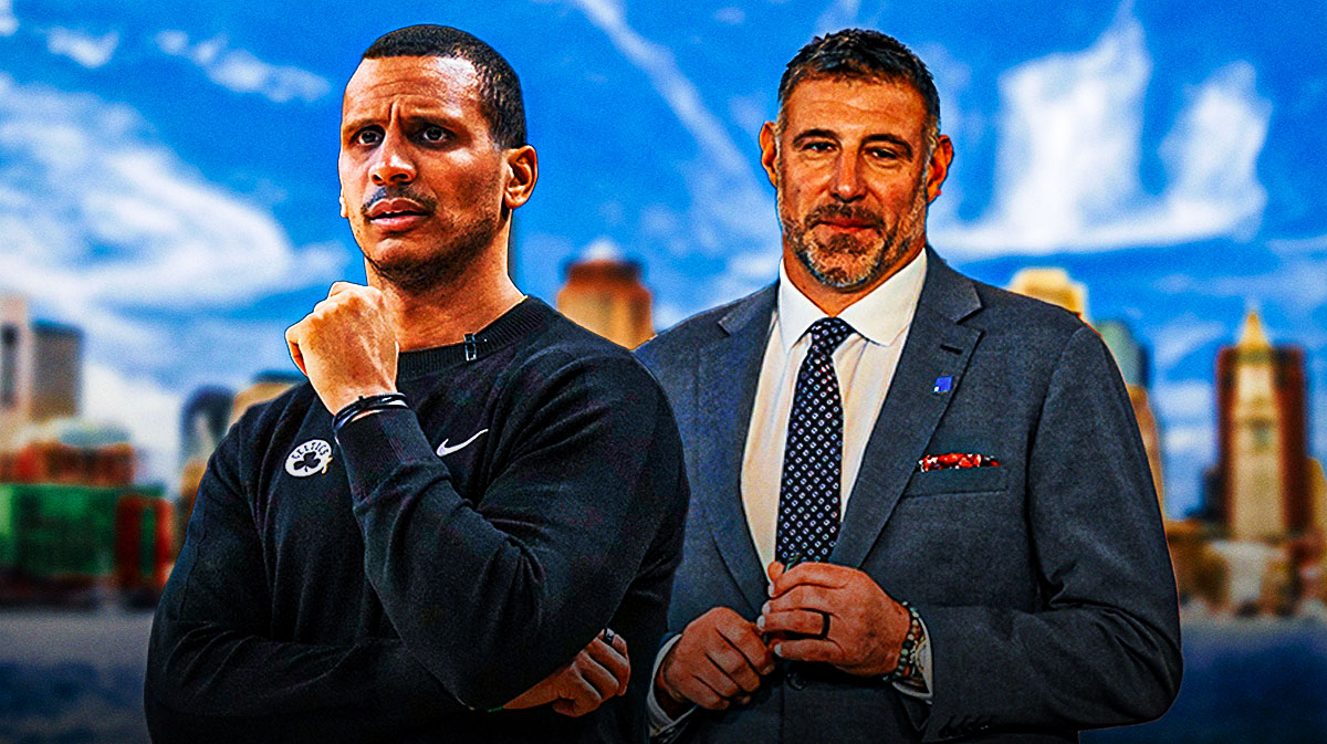 Boston Celtics head coach Joe Mazzulla and New England Patriots head coach Mike Vrabel