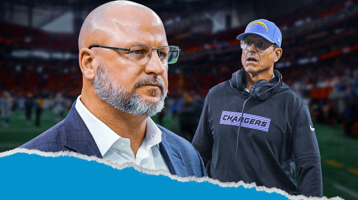 Chargers GM Joe Hortiz and head coach Jim Harbaugh can bolster the Bolts' AFC West title hopes with these three picks.