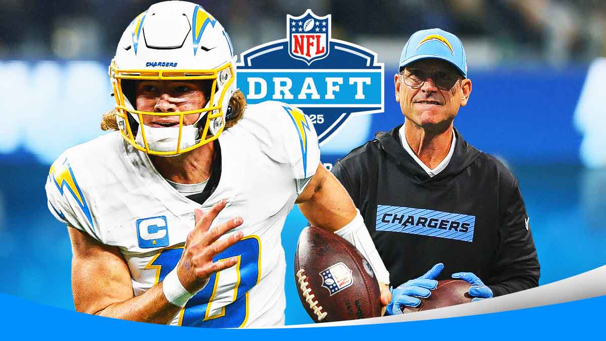 The Chargers land Justin Herbert and Jim Harbaugh some help in the PFN mock draft simulation.