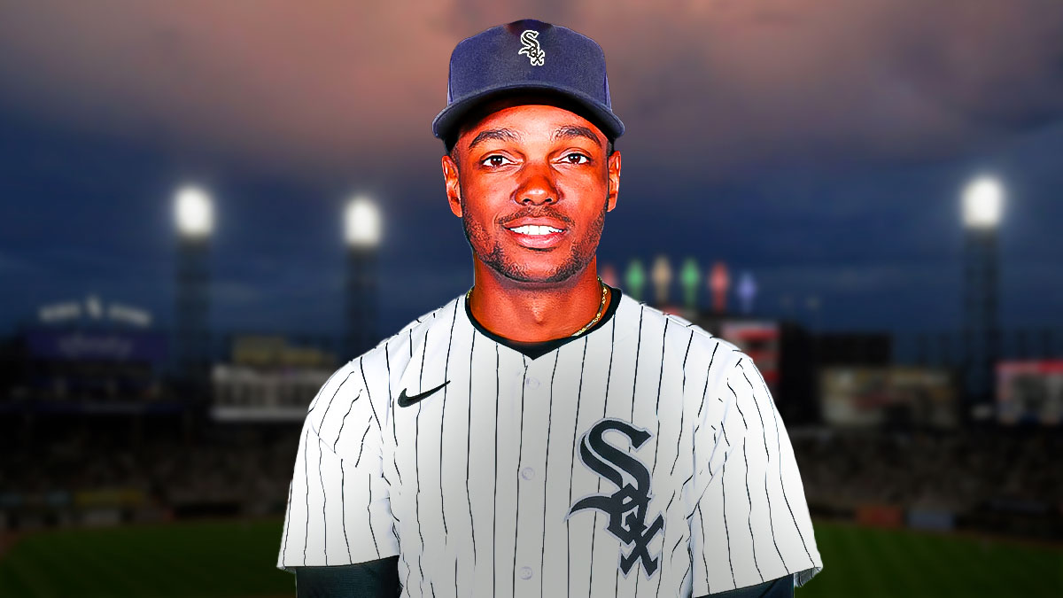 Michael A. Taylor in White Sox jersey, US Cellular Field background