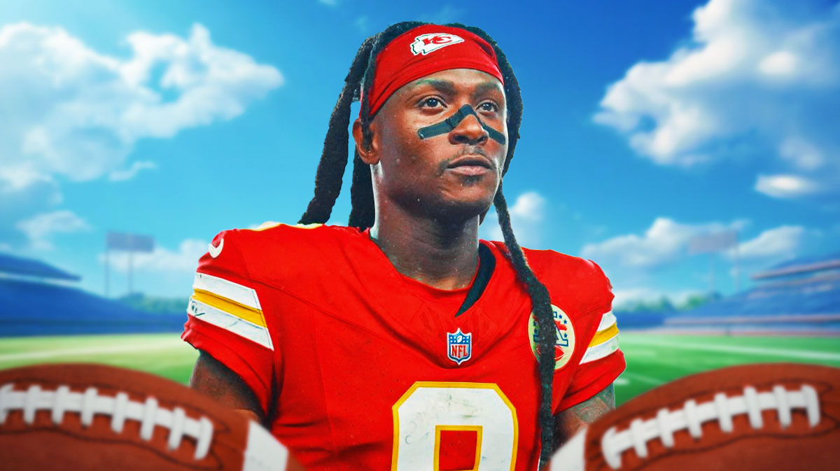 DeAndre Hopkins in a Chiefs jersey.