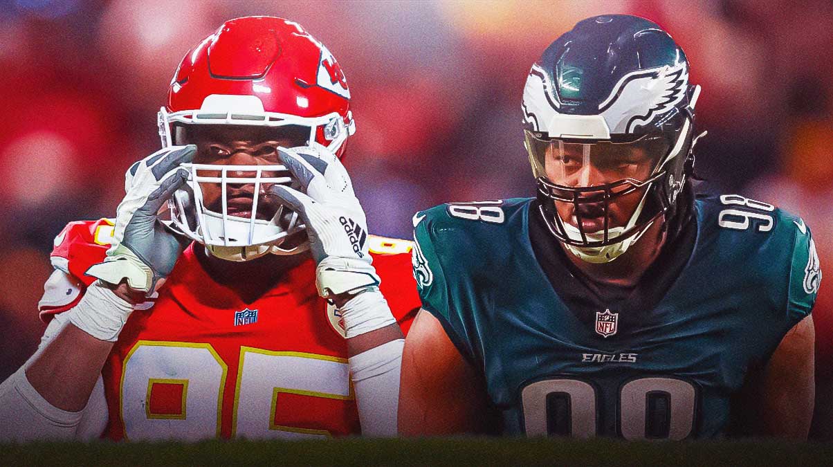 Chris Jones gave Eagles star defensive lineman Jalen Carter a huge comparison Wednesday.