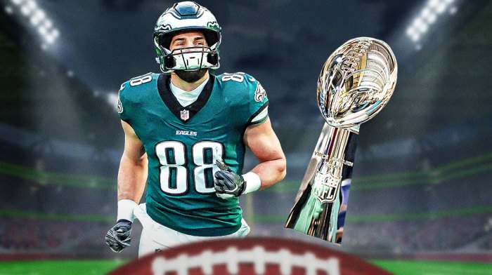 Dallas Goedert 2025 super bowl props prediction